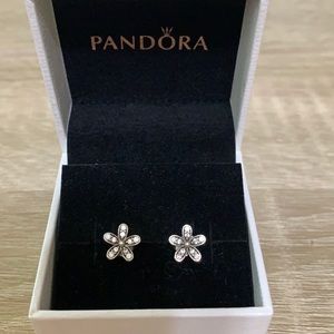 Retired Pandora Daisy Earrings
